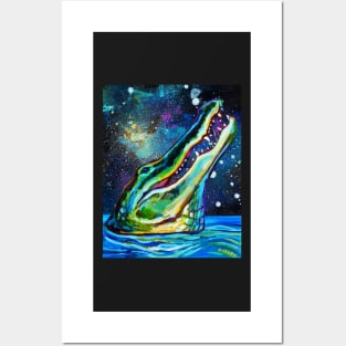 Galactic Alligator by Robert Phelps Posters and Art